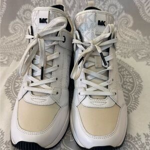 Michael Kors Kids Cream and White Sneakers
